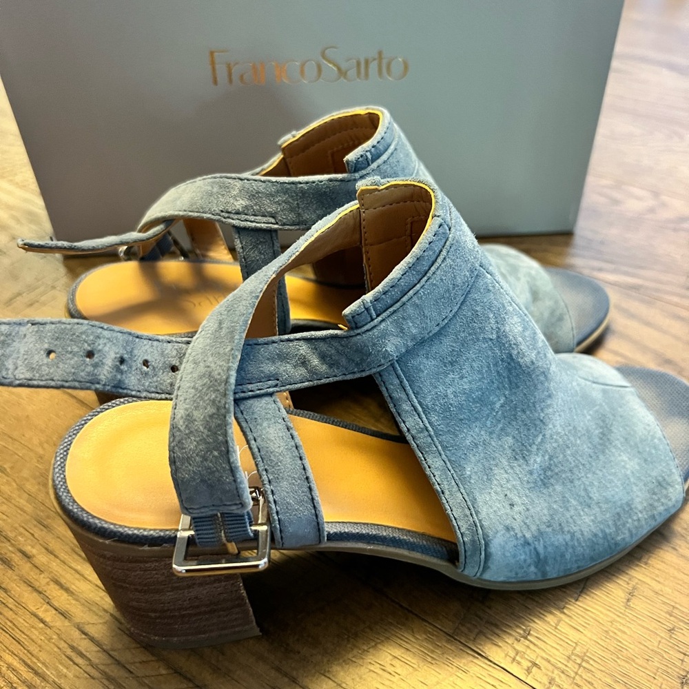 Franco Sarto Light Blue Open-Toe Sandals